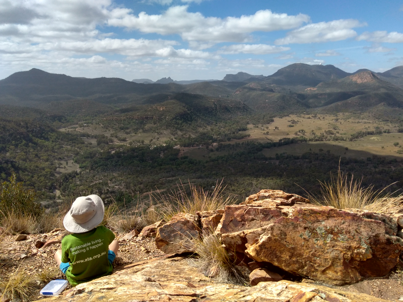 A boy on a hill in Australia
